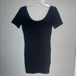 Forever 21 Medium Mini Round Neck lower back little black dress mod classic